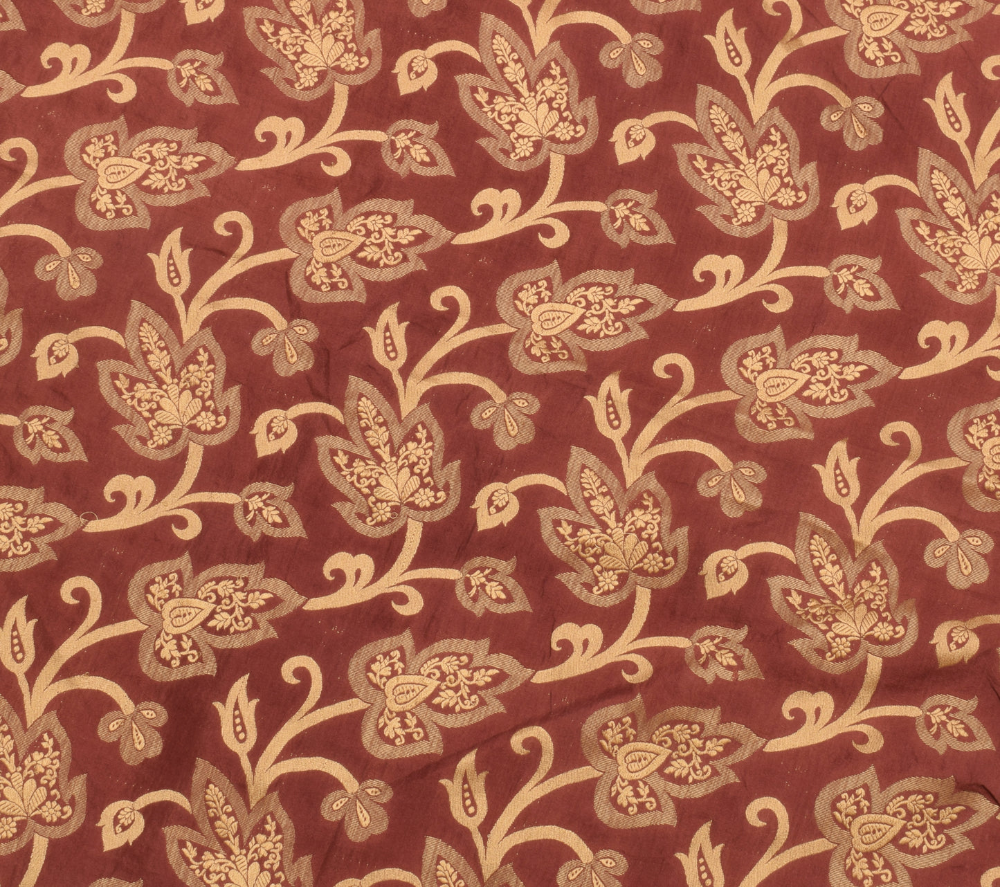 Sushila Vintage Indian Saree 100% Pure Silk Printed Floral Soft Craft Fabric