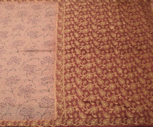 Sushila Vintage Indian Saree 100% Pure Silk Printed Floral Soft Craft Fabric