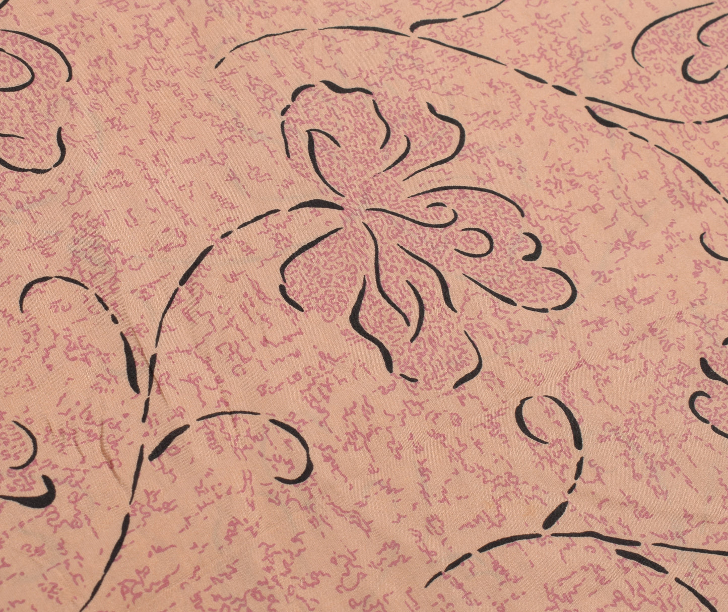 Sushila Vintage Indian Saree 100% Pure Silk Printed Floral Soft Craft Fabric