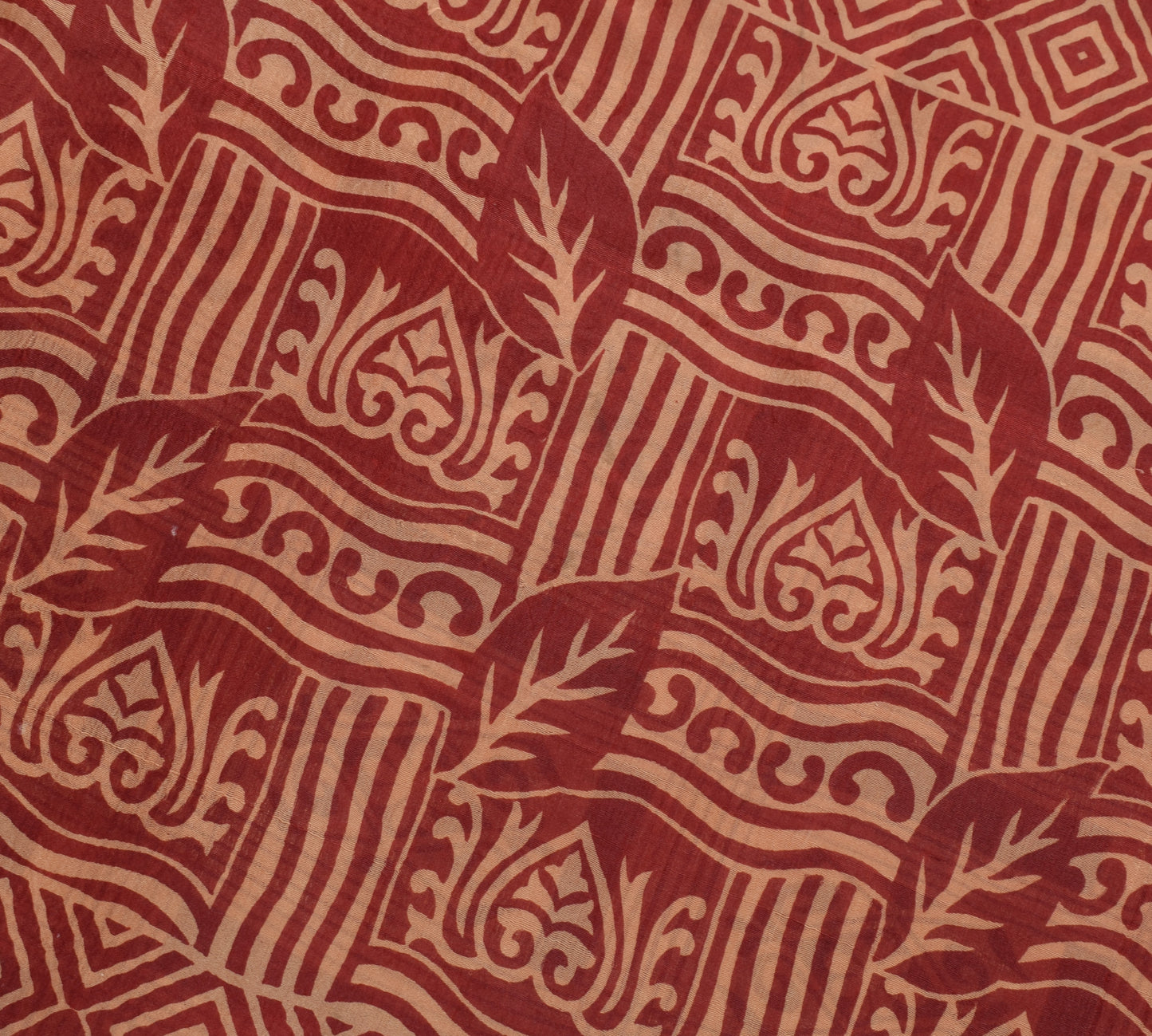 Sushila Vintage Indian Saree 100% Pure Silk Printed Floral Soft Craft Fabric