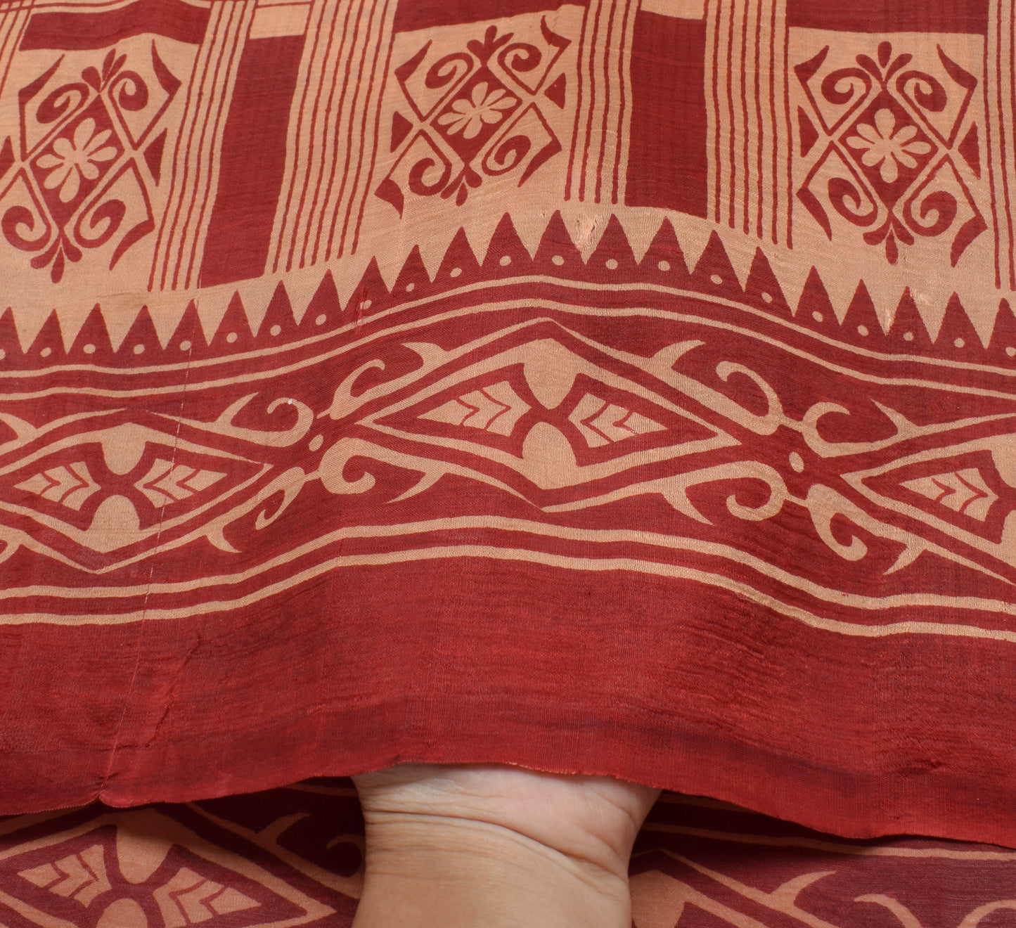 Sushila Vintage Indian Saree 100% Pure Silk Printed Floral Soft Craft Fabric