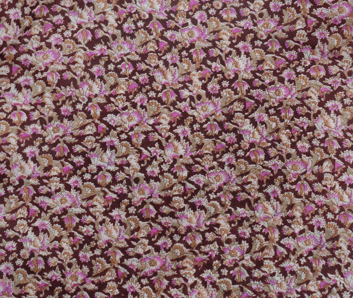 Sushila Vintage Indian Saree 100% Pure Silk Printed Floral Soft Craft Fabric