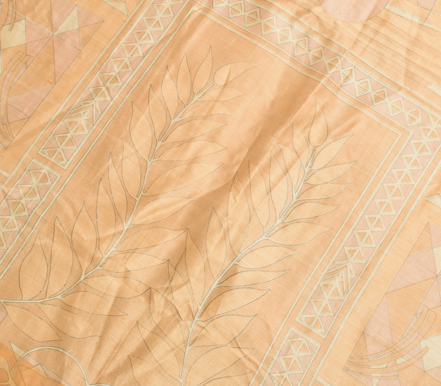 Sushila Vintage Indian Saree 100% Pure Silk Printed Soft Craft 5 Yard Fabric