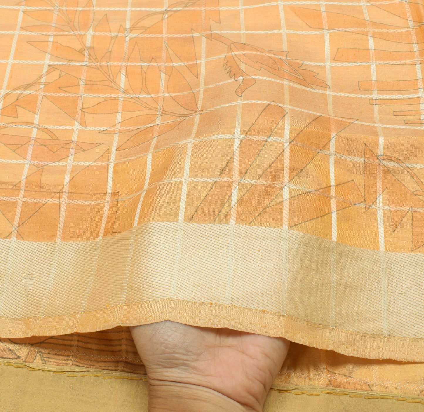 Sushila Vintage Indian Saree 100% Pure Silk Printed Soft Craft 5 Yard Fabric