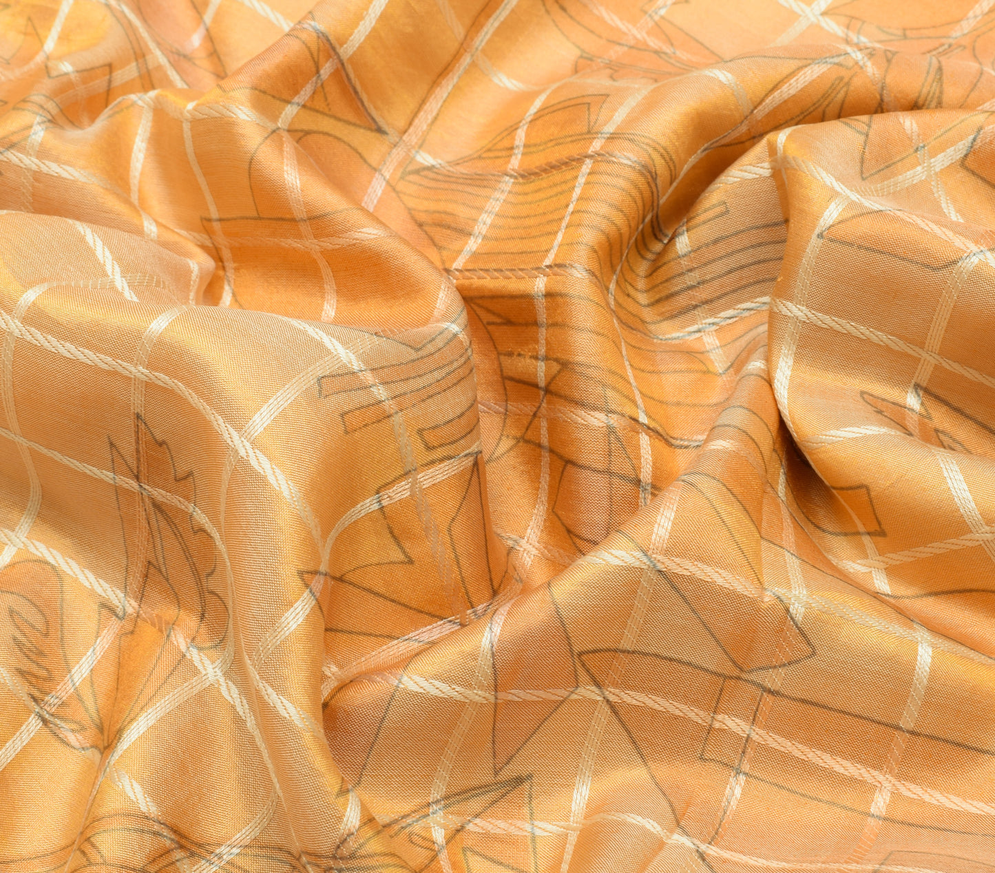 Sushila Vintage Indian Saree 100% Pure Silk Printed Soft Craft 5 Yard Fabric