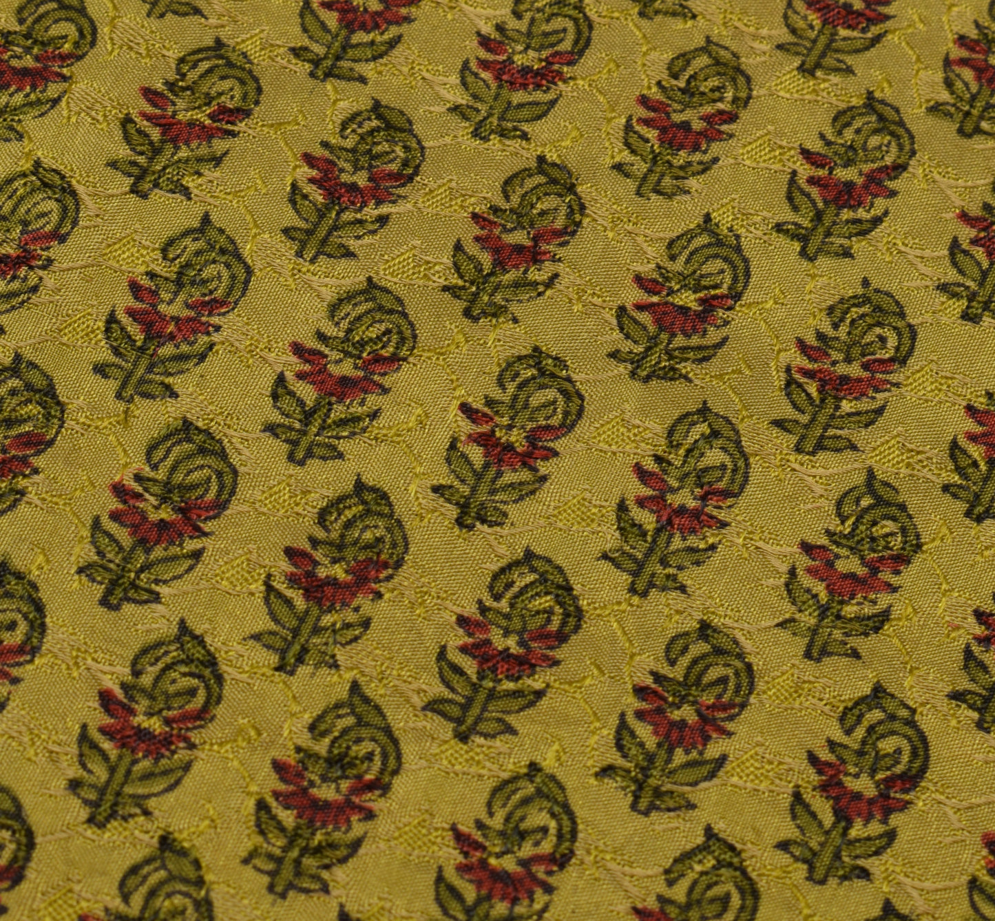 Sushila Vintage Green Saree 100% Pure Silk Printed Floral Soft Craft Fabric