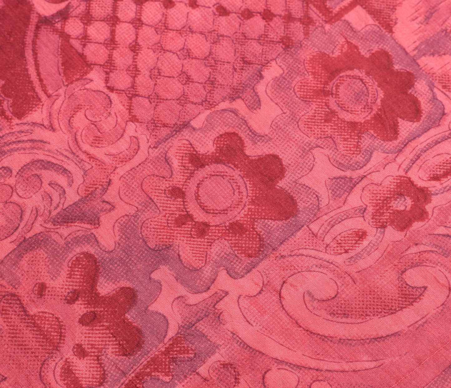 Sushila Vintage Indian Saree 100% Pure Silk Printed Soft Craft 5 Yard Fabric