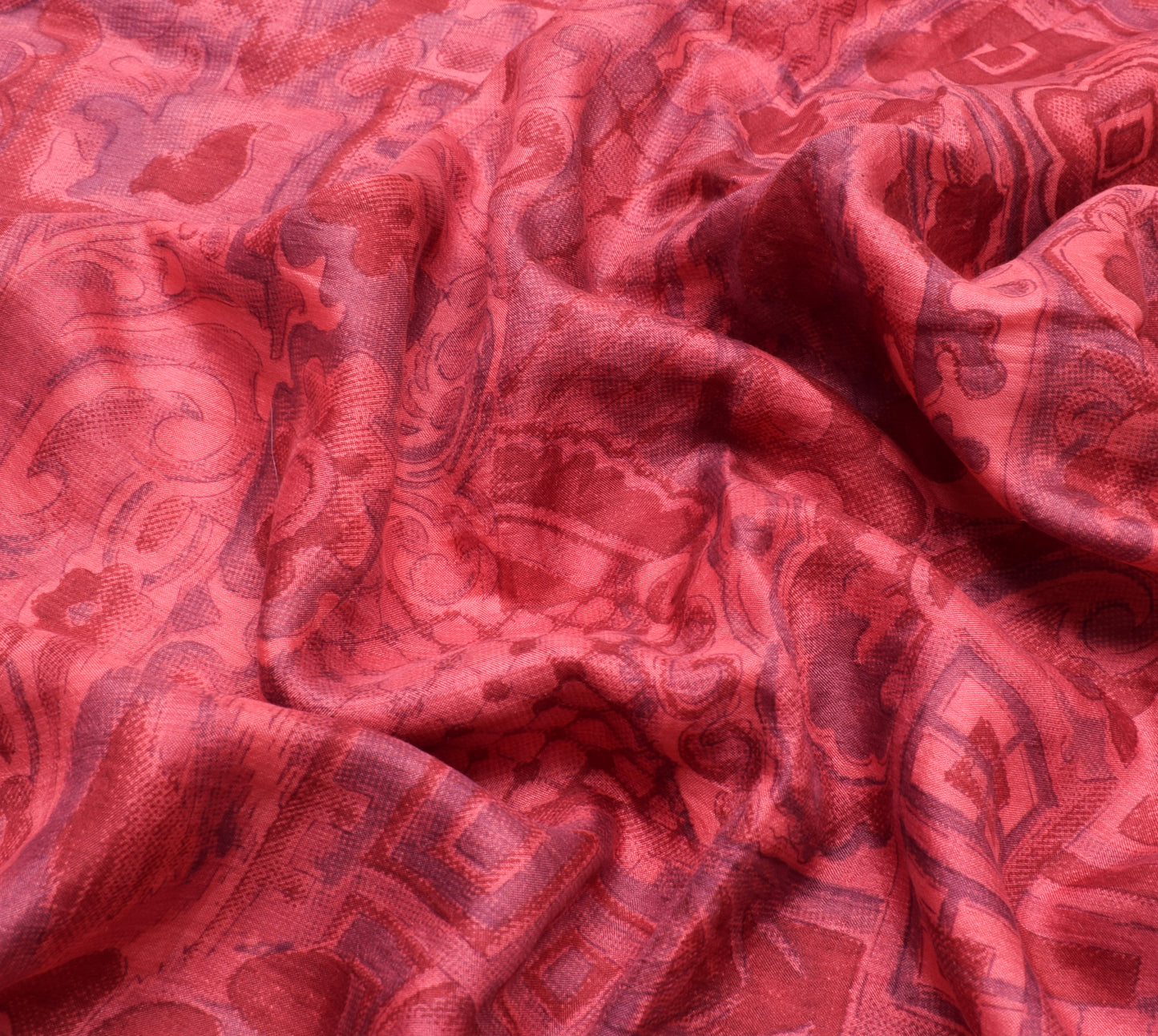 Sushila Vintage Indian Saree 100% Pure Silk Printed Soft Craft 5 Yard Fabric