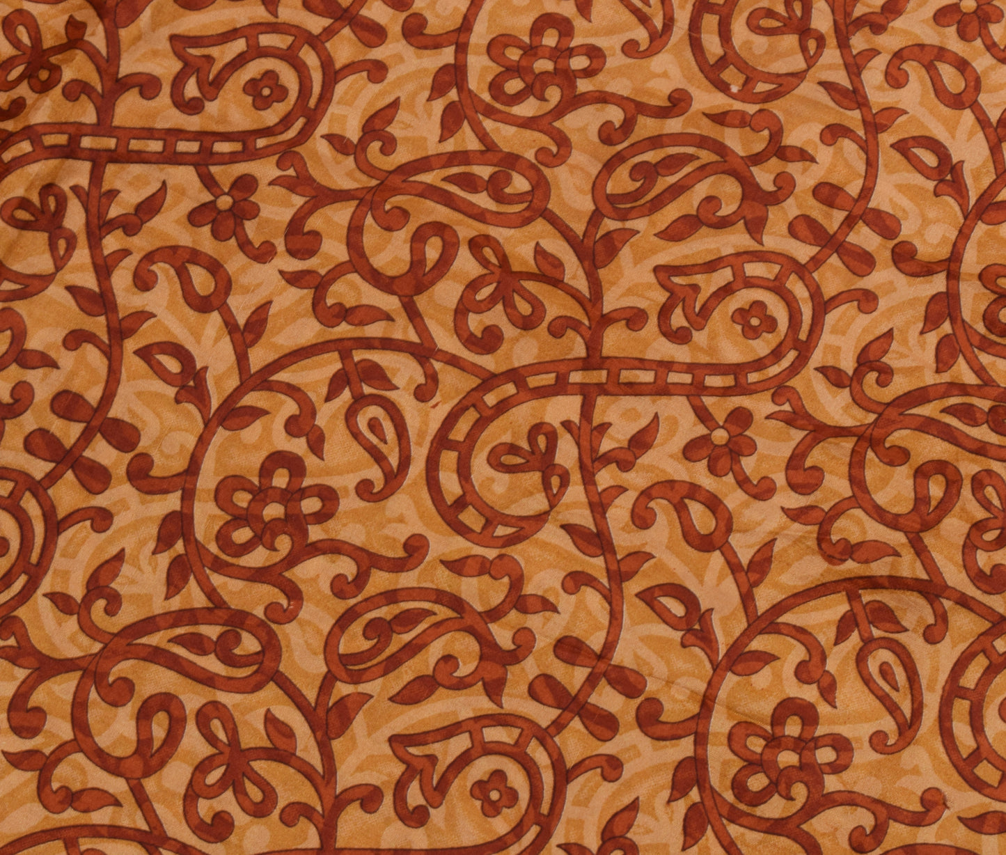Sushila Vintage Indian Saree 100% Pure Silk Printed & Woven Soft Craft Fabric