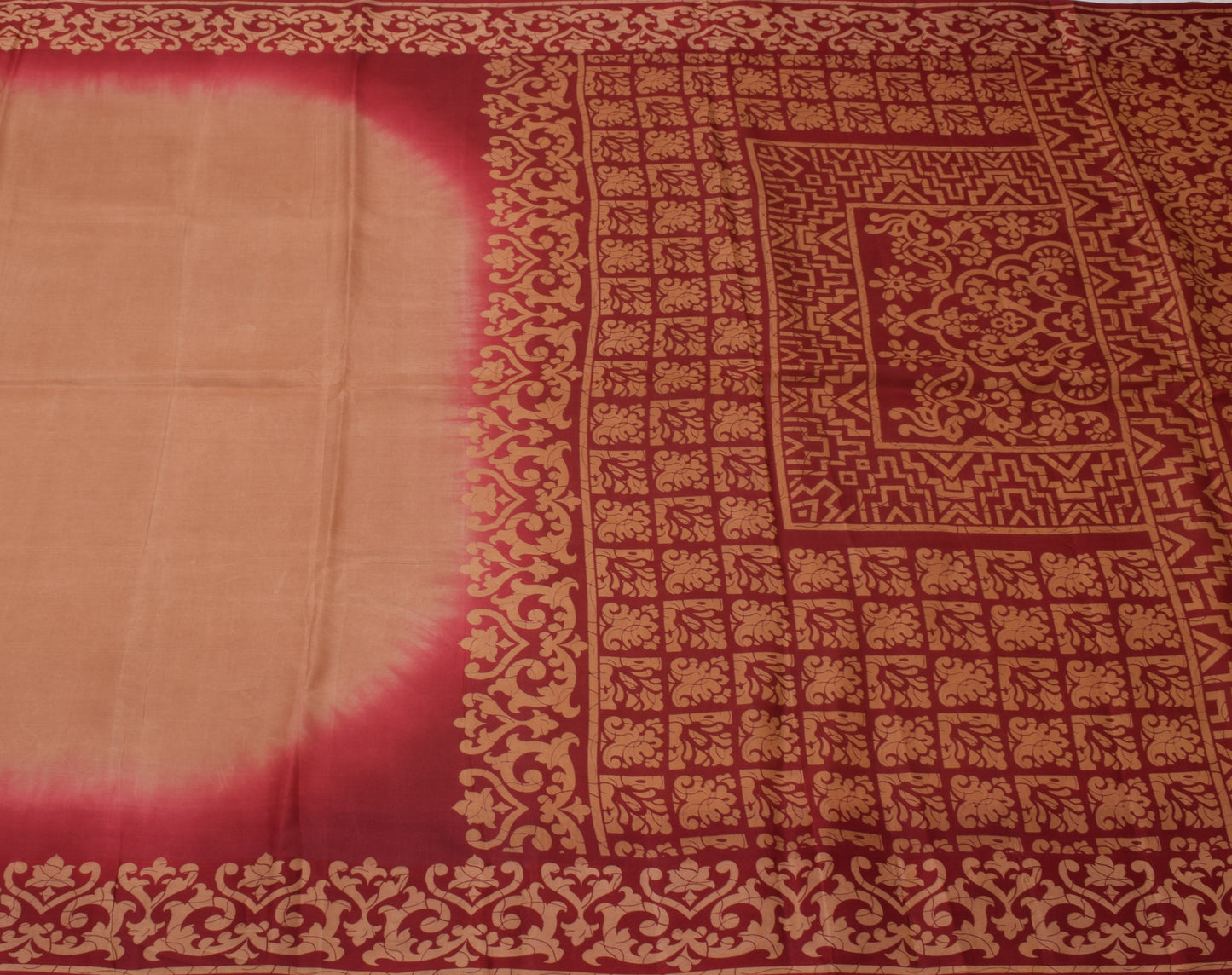 Sushila Vintage Indian Saree 100% Pure Silk Printed 5 Yard Soft Craft Fabric