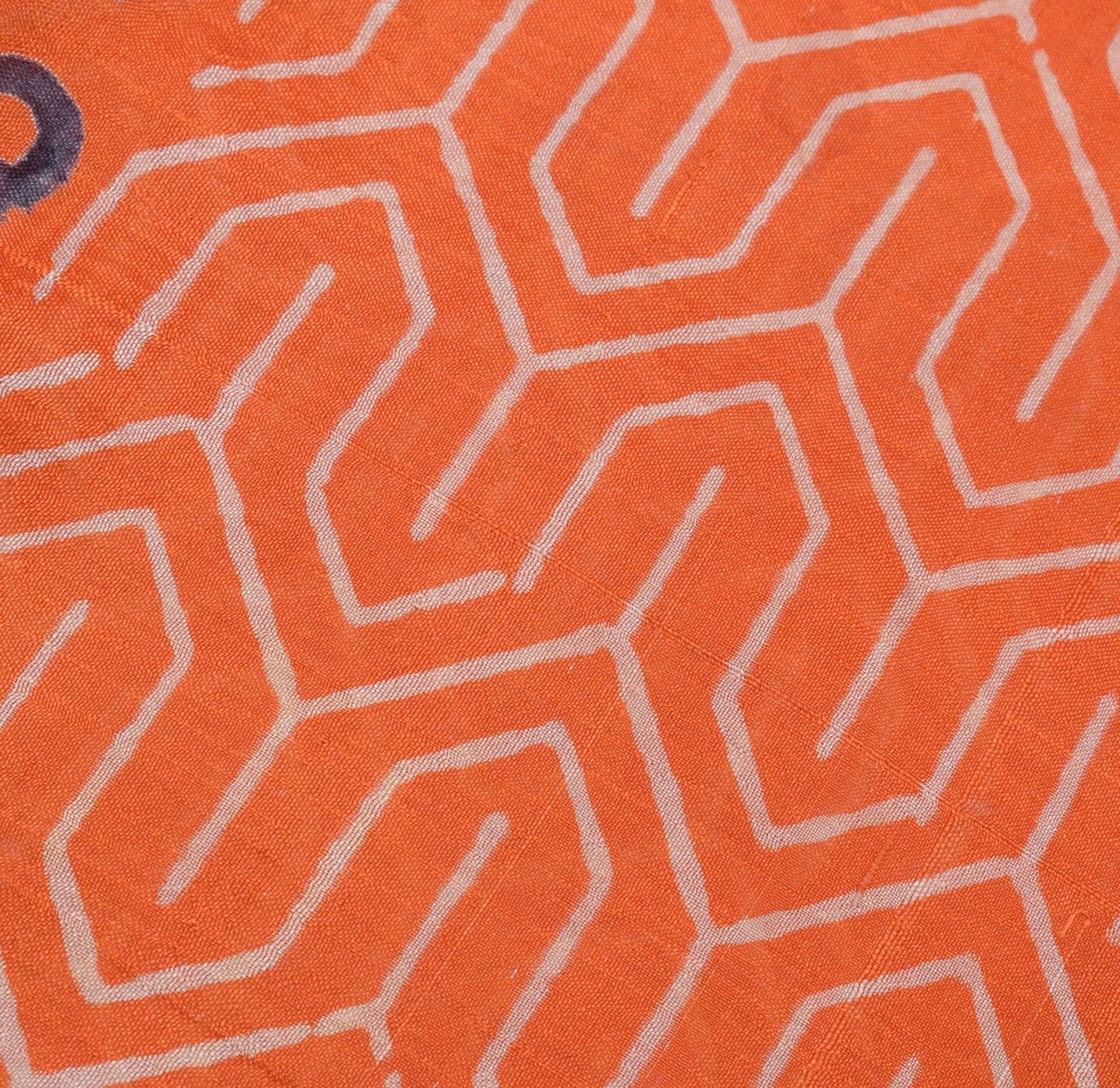 Sushila Vintage Orange Indian Saree 100% Pure Silk Printed 5 Yard Craft Fabric