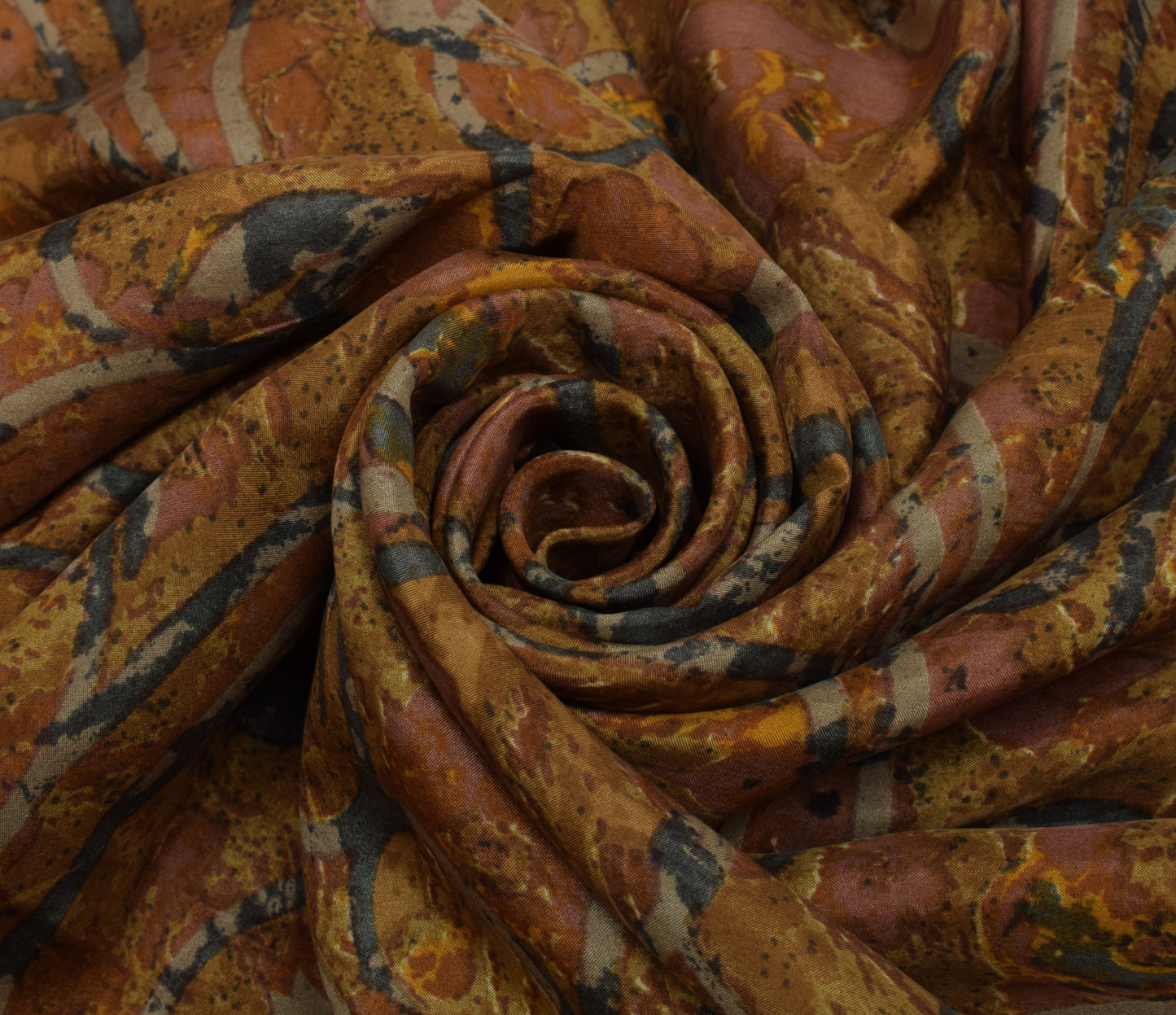 Sushila Vintage Indian Saree 100% Pure Silk Printed Floral Soft Craft Fabric