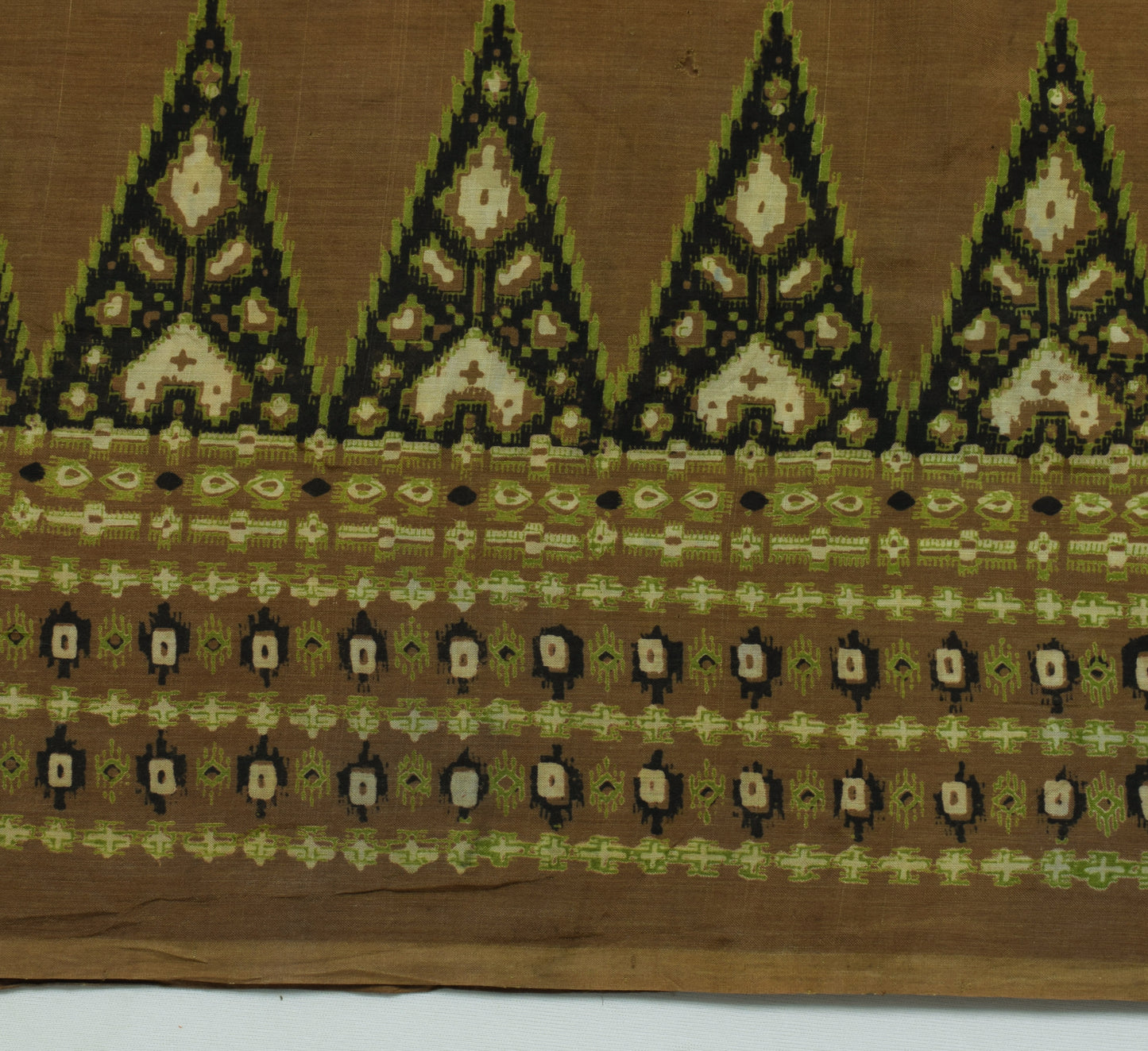 Sushila Vintage Brown Saree 100% Pure Cotton Printed 5 Yard Soft Craft Fabric