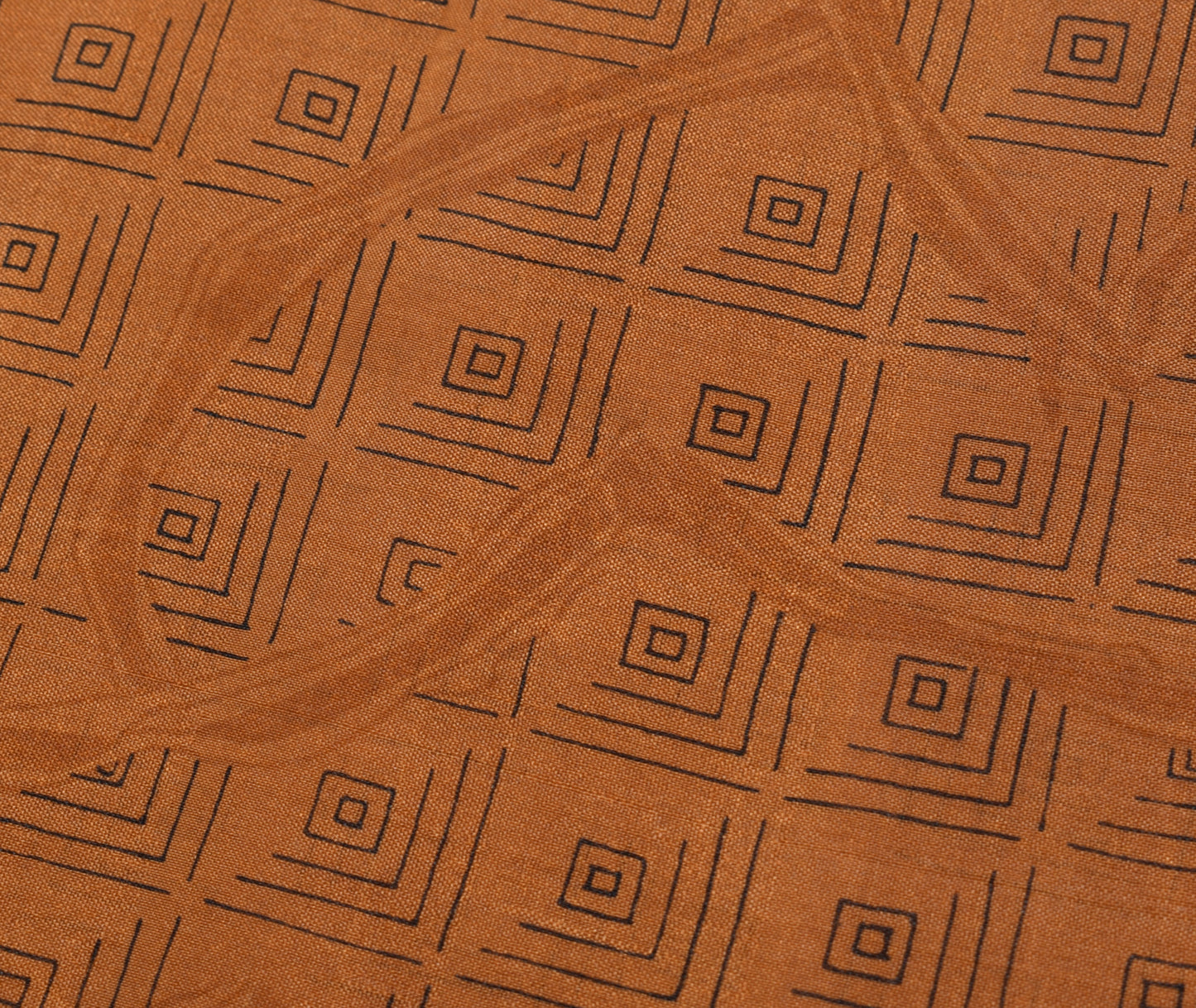 Sushila Vintage Indian Brown Saree 100% Pure Silk Printed Soft Craft Fabric