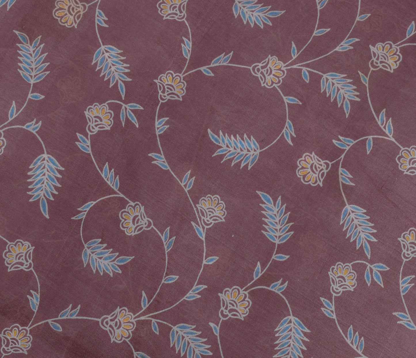 Sushila Vintage Indian Saree 100% Pure Silk Printed Floral Soft Craft Fabric
