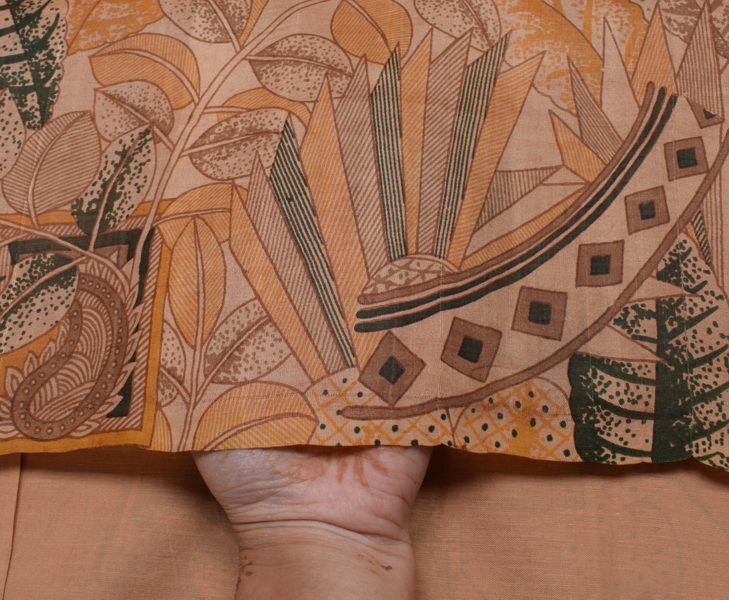 Sushila Vintage Indian Saree 100% Pure Silk Printed Soft Craft 5 Yard Fabric