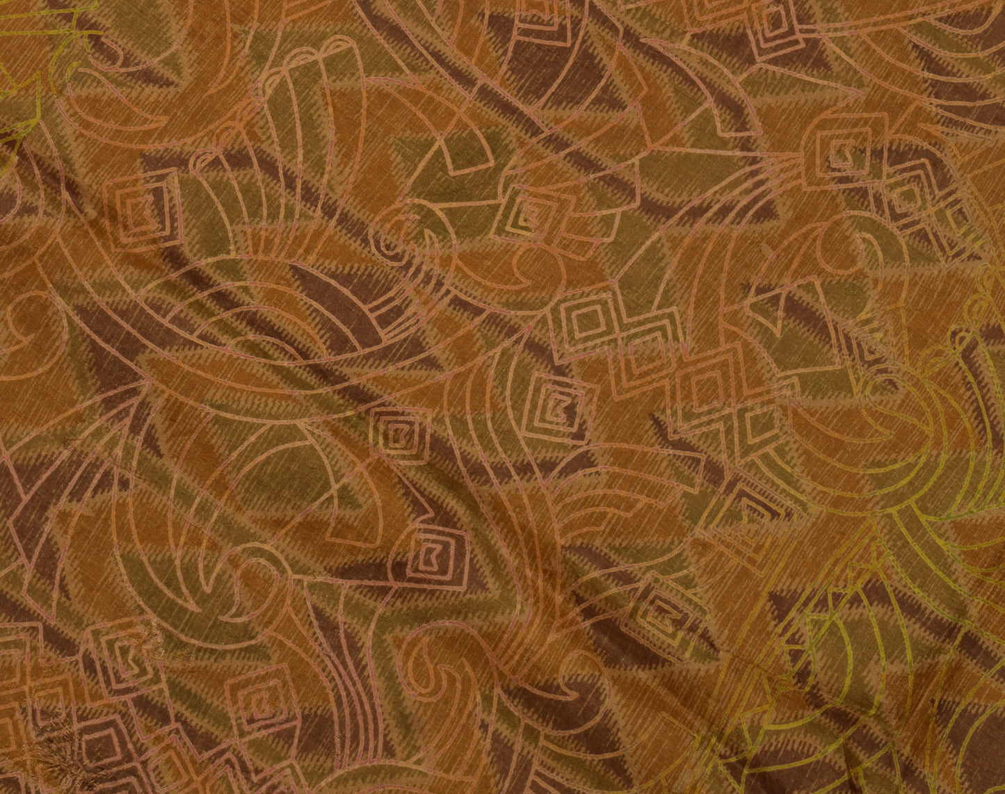 Sushila Vintage Indian Saree 100% Pure Silk Printed Floral Soft Craft Fabric