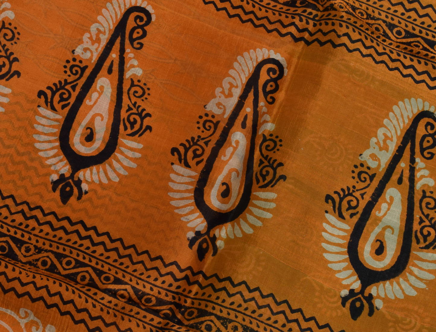 Sushila Vintage Indian Saree 100% Pure Silk Printed Floral Soft Craft Fabric