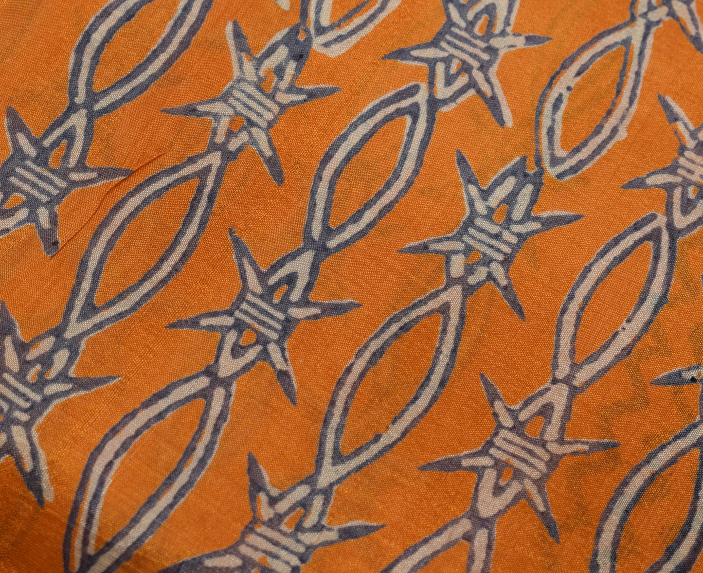 Sushila Vintage Indian Saree 100% Pure Silk Printed Floral Soft Craft Fabric