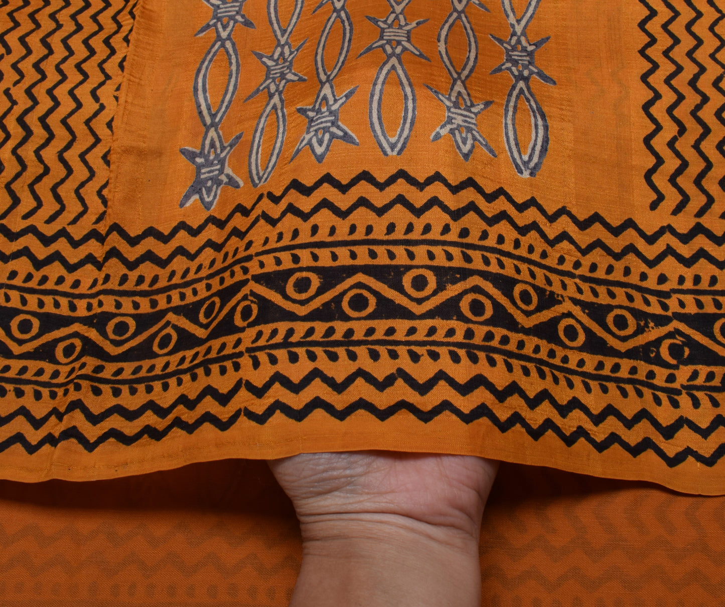 Sushila Vintage Indian Saree 100% Pure Silk Printed Floral Soft Craft Fabric