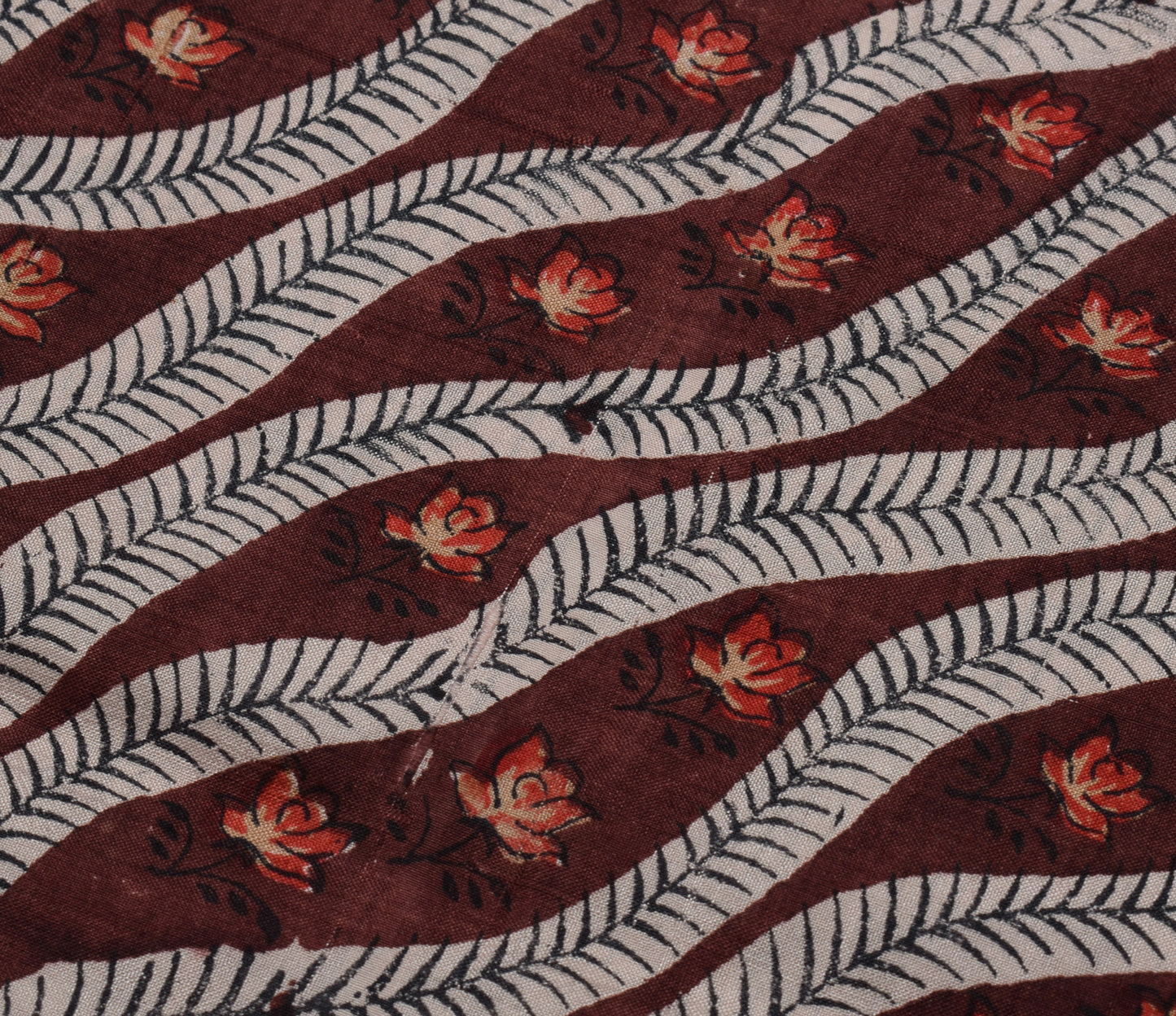 Sushila Vintage Indian Saree 100% Pure Silk Printed Floral Soft Craft Fabric