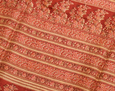 Sushila Vintage Indian Saree 100% Pure Silk Printed 5 YD Soft Craft Fabric