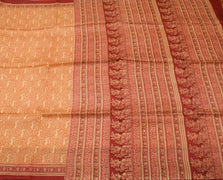 Sushila Vintage Indian Saree 100% Pure Silk Printed 5 YD Soft Craft Fabric