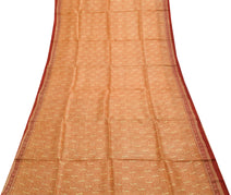 Sushila Vintage Indian Saree 100% Pure Silk Printed 5 YD Soft Craft Fabric