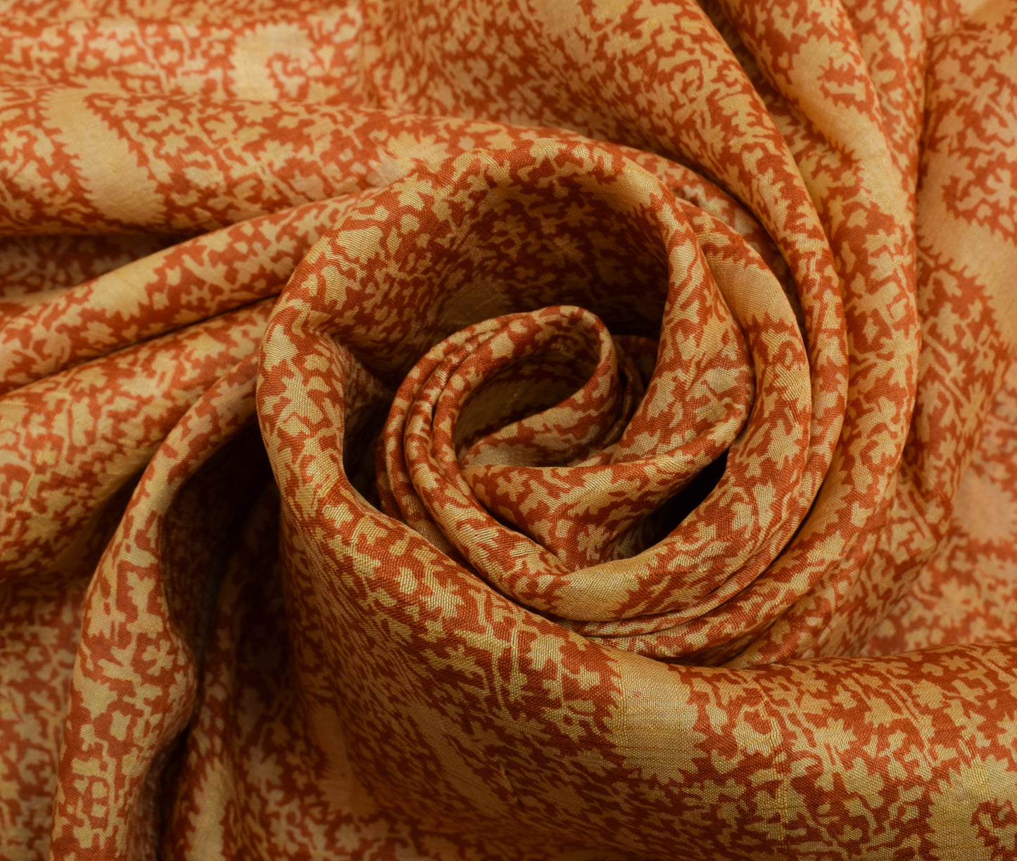 Sushila Vintage Indian Saree 100% Pure Silk Printed 5 YD Soft Craft Fabric