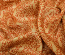 Sushila Vintage Indian Saree 100% Pure Silk Printed 5 YD Soft Craft Fabric