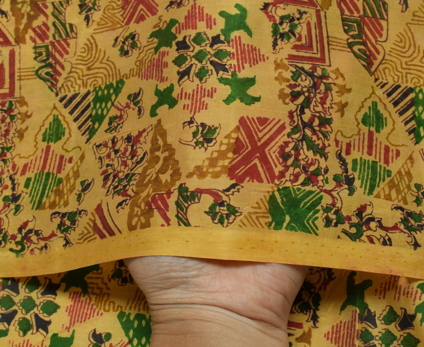 Sushila Vintage Light Brown  Saree Pure Silk Printed Floral Soft Craft Fabric