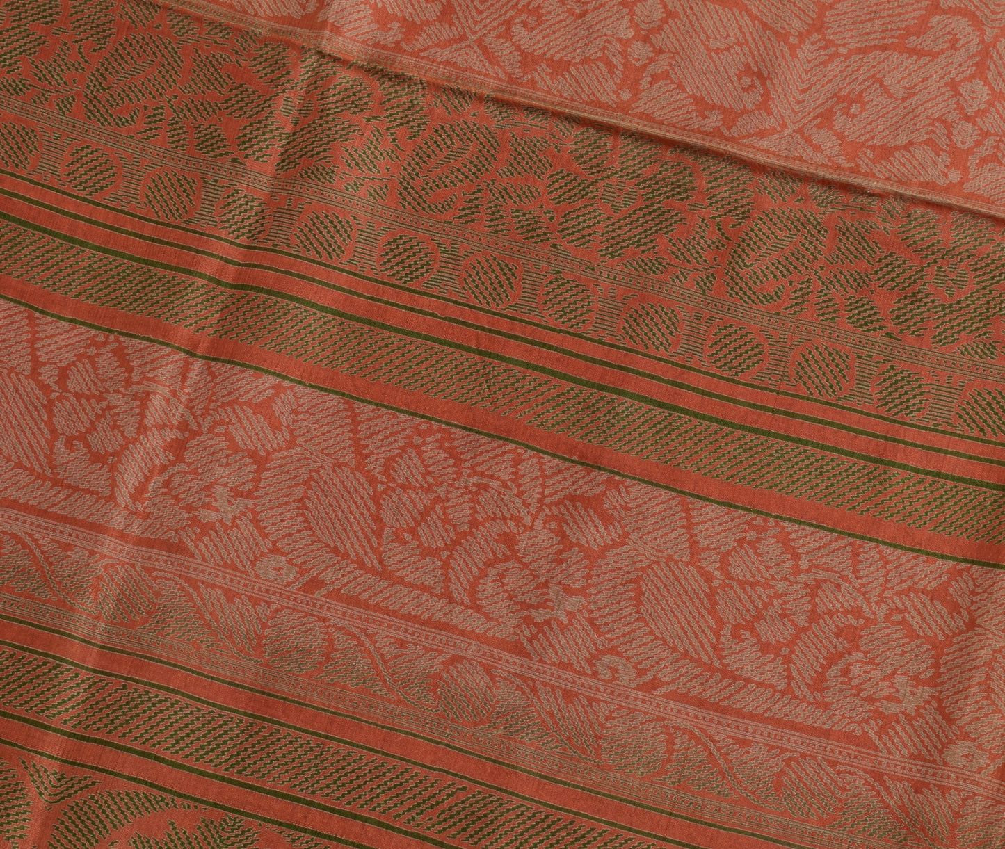 Sushila Vintage Indian Saree 100% Pure Silk Printed 5 Yard Soft Craft Fabric