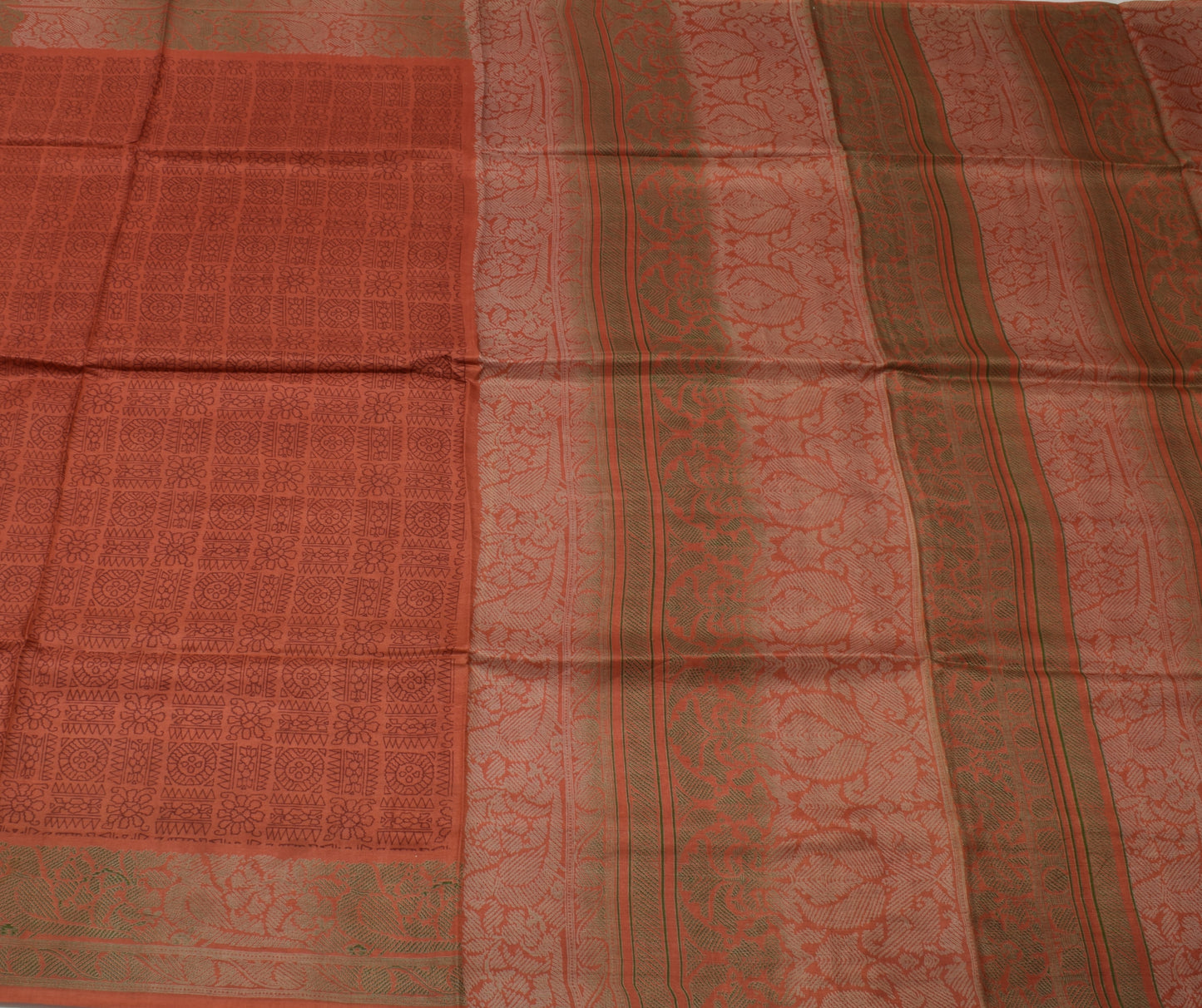 Sushila Vintage Indian Saree 100% Pure Silk Printed 5 Yard Soft Craft Fabric