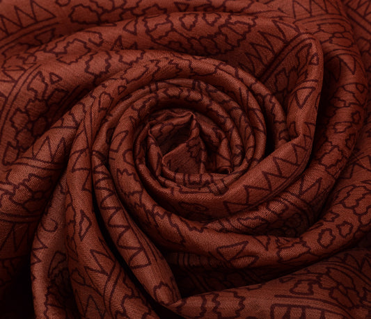 Sushila Vintage Indian Saree 100% Pure Silk Printed 5 Yard Soft Craft Fabric