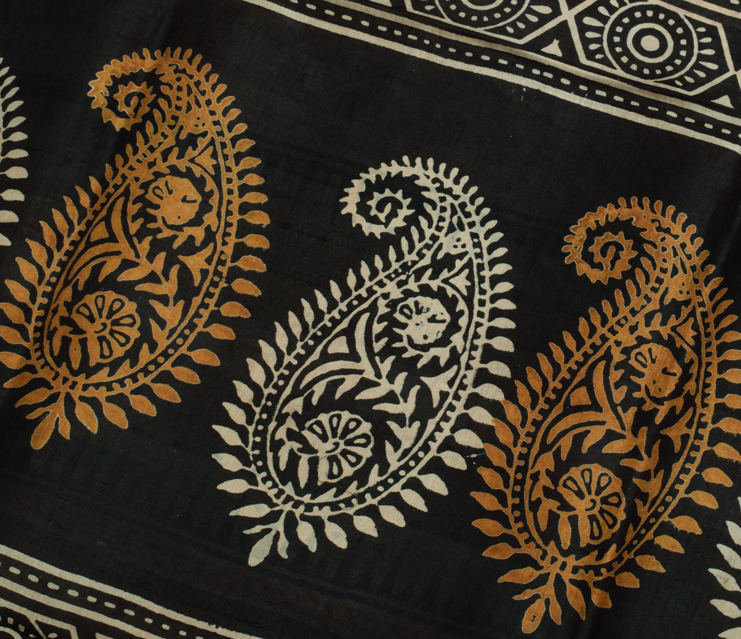 Sushila Vintage Brown Saree 100% Pure Silk Printed Floral 5 Yard  Craft Fabric