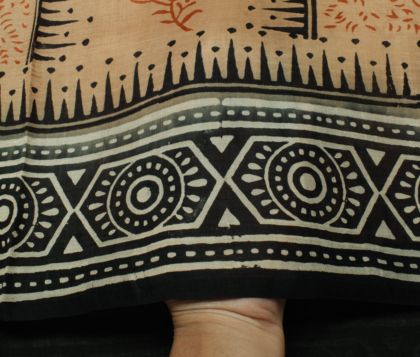 Sushila Vintage Brown Saree 100% Pure Silk Printed Floral 5 Yard  Craft Fabric