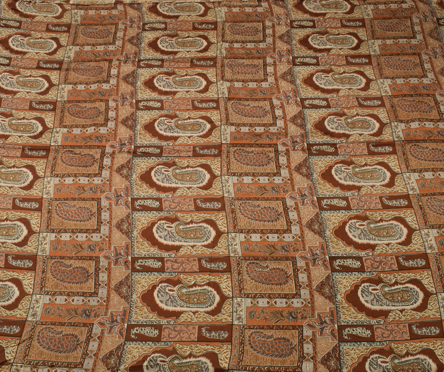 Sushila Vintage Indian Saree 100% Pure Silk Printed 5 Yard Soft Craft Fabric