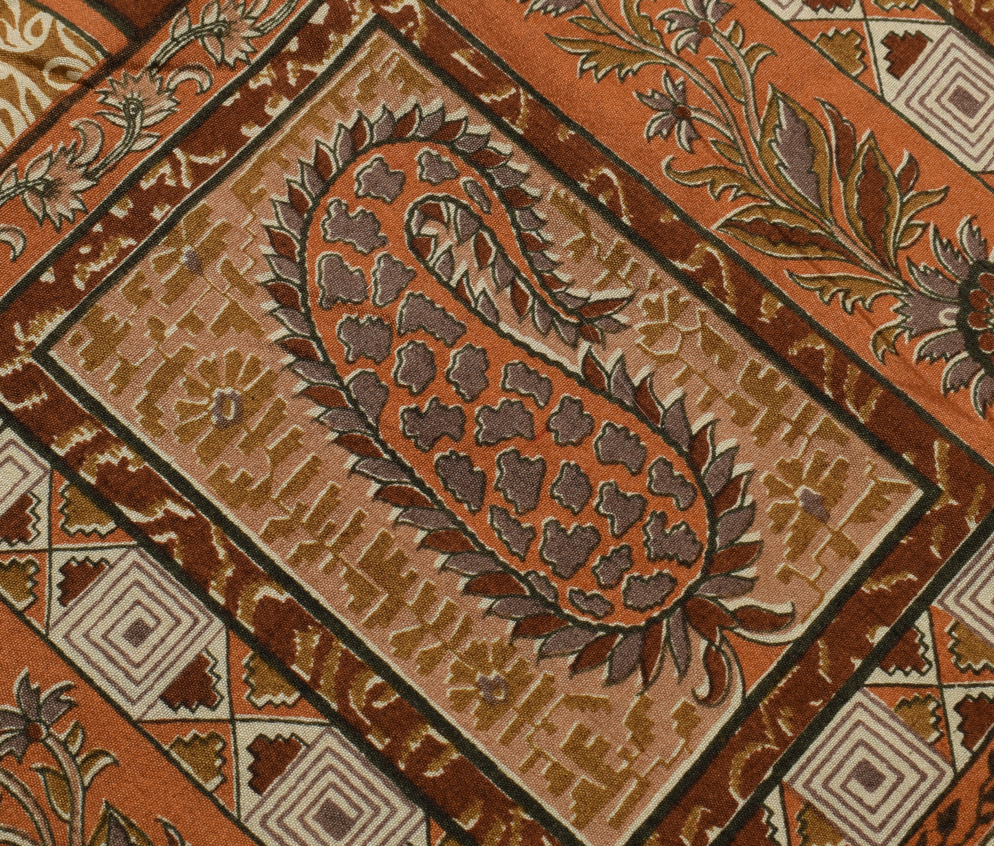 Sushila Vintage Indian Saree 100% Pure Silk Printed 5 Yard Soft Craft Fabric
