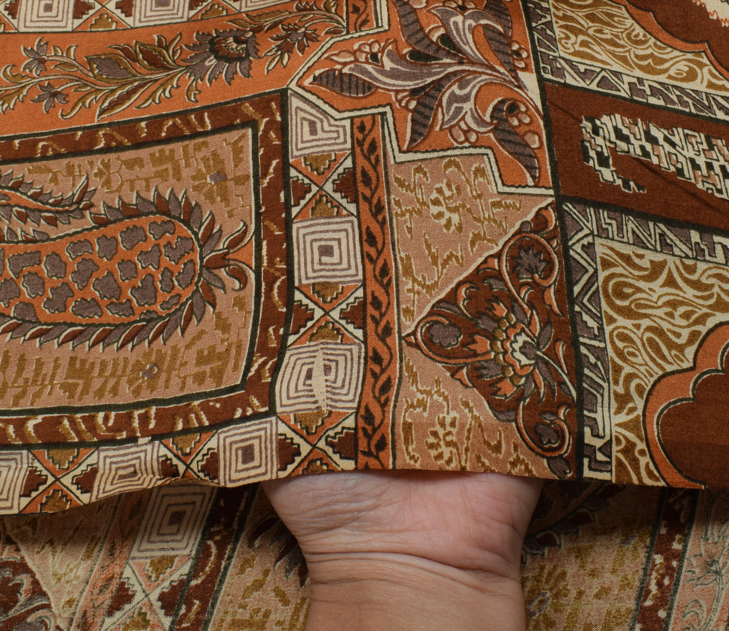 Sushila Vintage Indian Saree 100% Pure Silk Printed 5 Yard Soft Craft Fabric