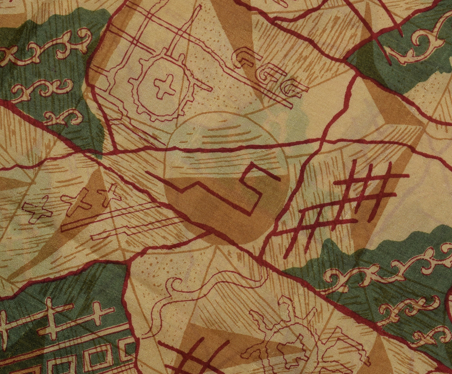 Sushila Vintage Light Brown Saree 100% Pure Silk Printed Soft Craft Sari Fabric