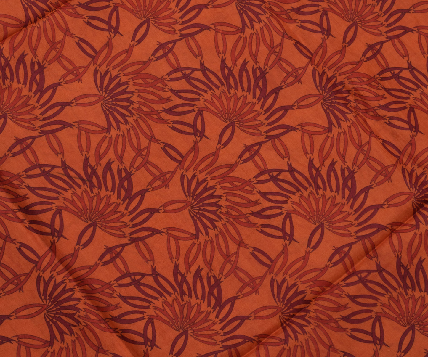 Sushila Vintage Indian Saree 100% Pure Silk Printed Floral Soft Craft Fabric
