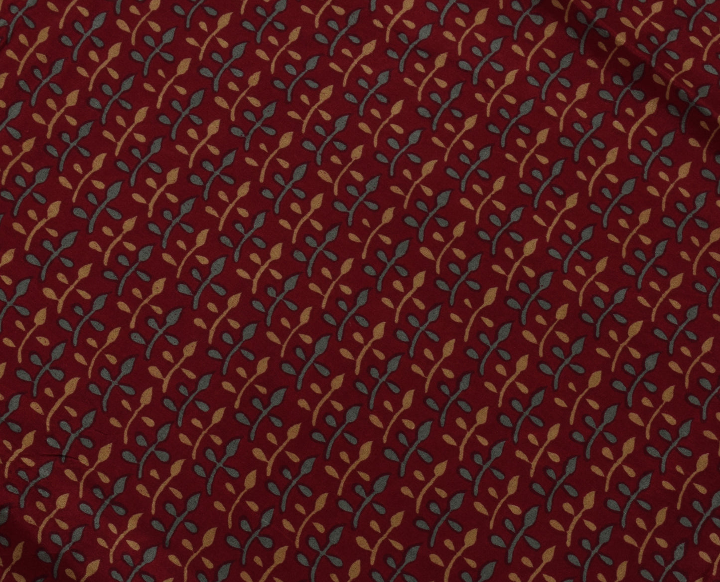 Sushila Vintage Maroon Saree 100% Pure Silk Printed Floral Soft Craft Fabric