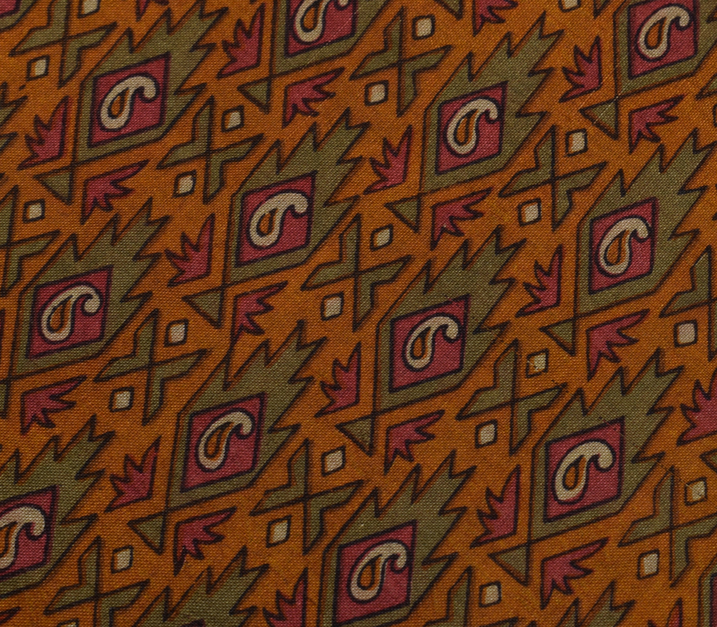 Sushila Vintage Brown Saree 100% Pure Silk Printed Paisley Soft Craft 5YD Fabric