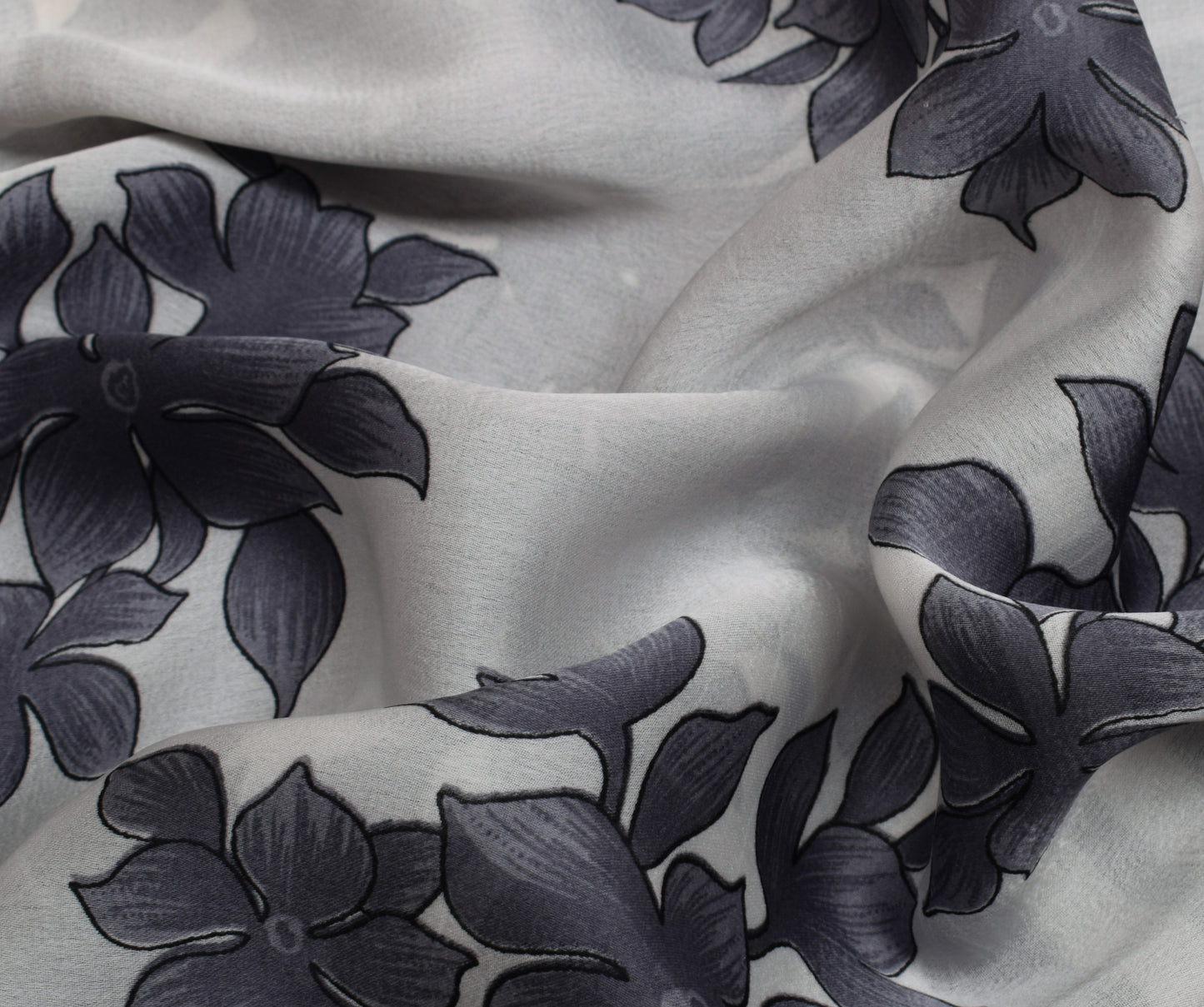 Sushila Vintage Off White Saree Blend Silk Printed Floral Soft Craft Fabric
