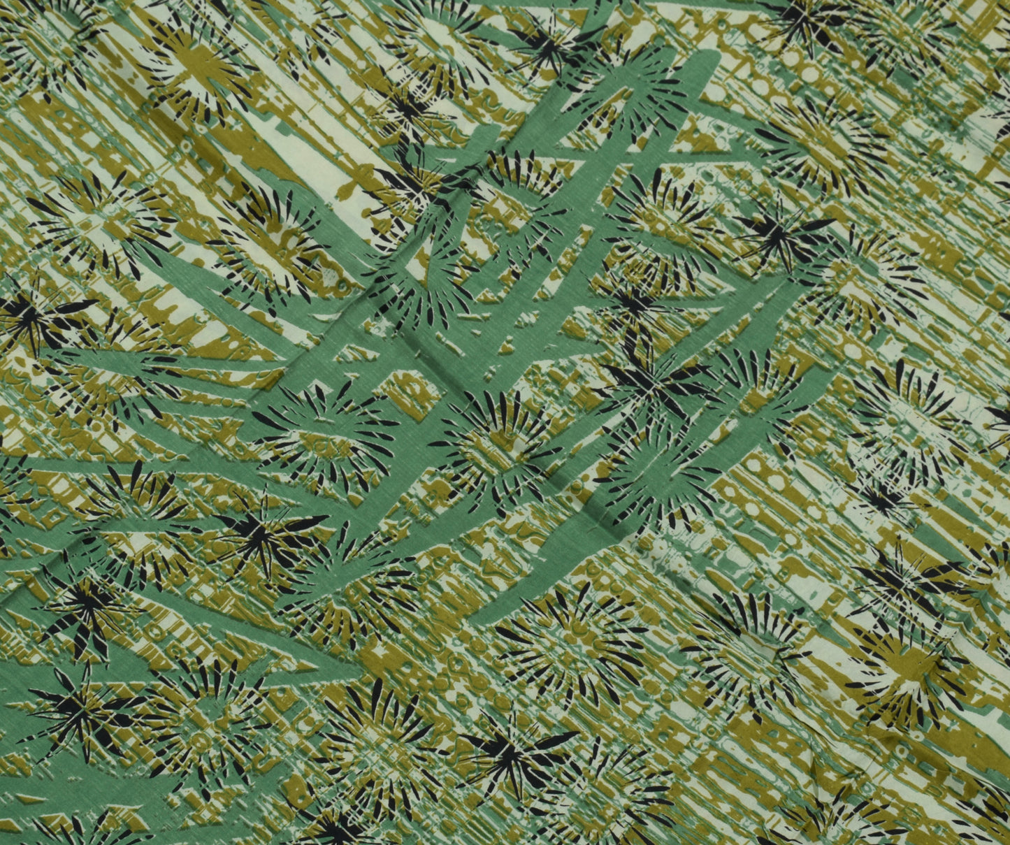 Sushila Vintage Indian Saree 100% Pure Silk Printed 5 Yard Soft Craft Fabric