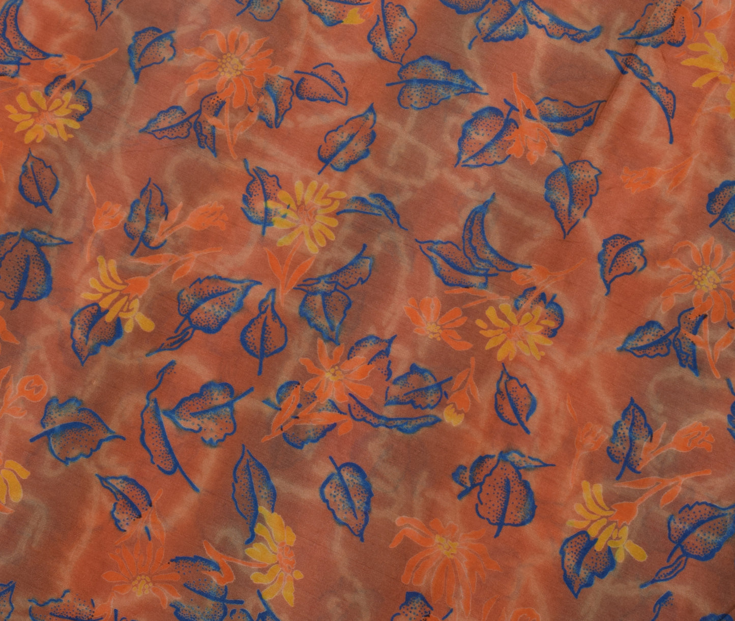 Sushila Vintage Indian Saree 100% Pure Silk Printed Floral Soft Craft Fabric
