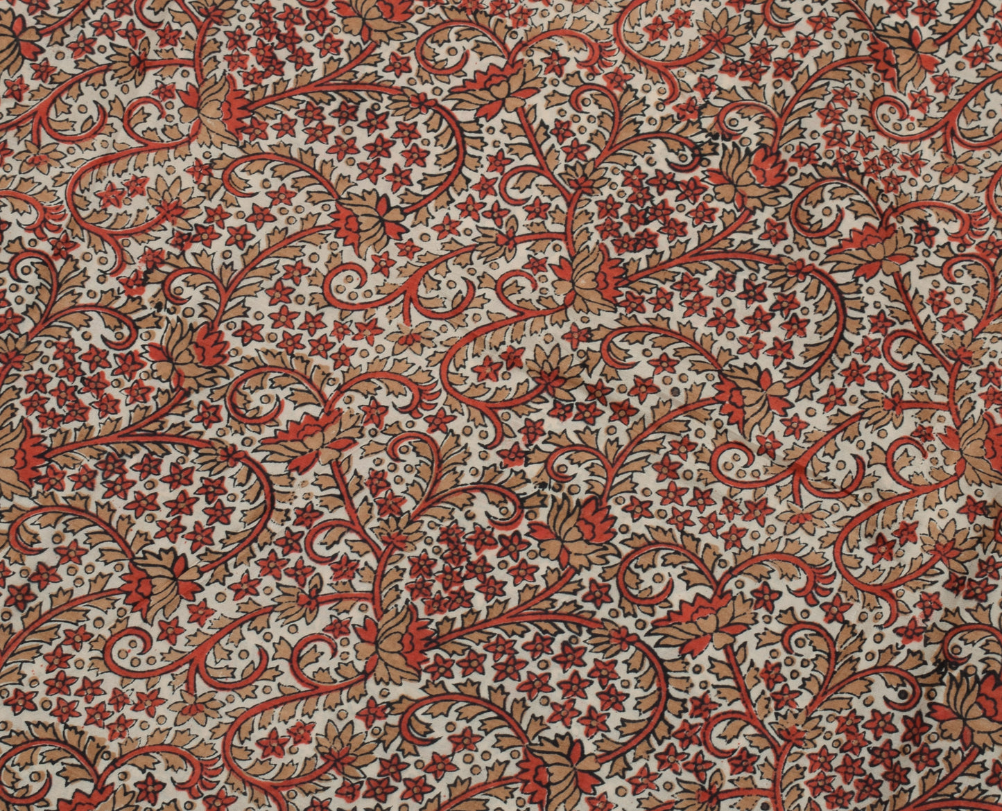 Sushila Vintage Cream Saree 100% Pure Silk Hand Block Printed Soft Craft Fabric