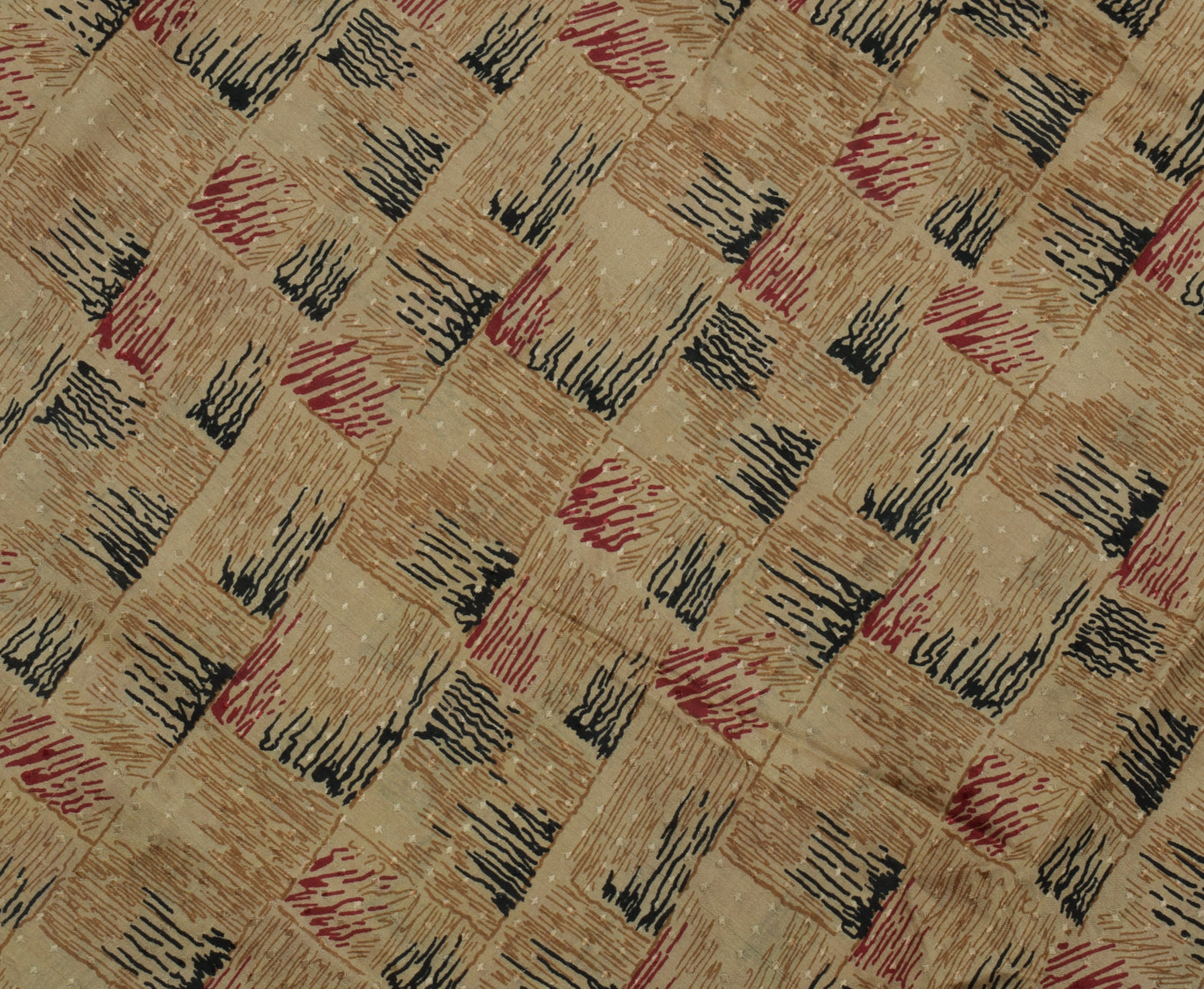 Sushila Vintage Brown Indian Saree 100% Pure Silk Printed Soft Craft Fabric