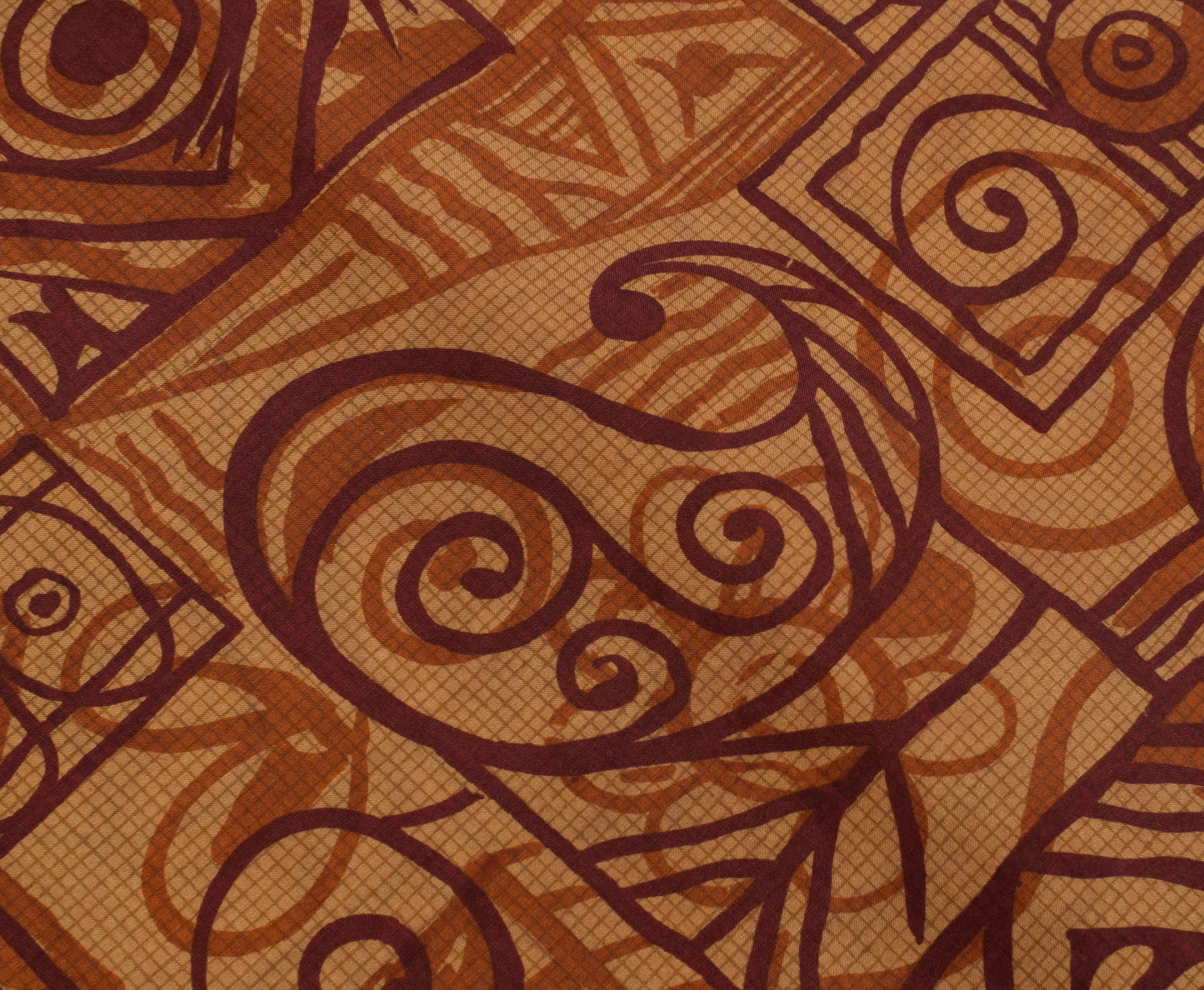 Sushila Vintage Brown Saree 100% Pure Silk Printed Paisley Soft Craft Fabric
