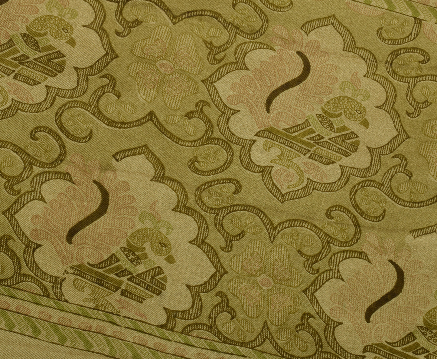Sushila Vintage Indian Saree 100% Pure Silk Printed 5 Yard Soft Craft Fabric